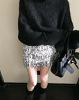 Deluxe Sequin Fringe Skirt