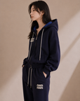 Rhinestone Logo Hooded Lounge Set