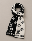 Reversible Cashmere Contrast Letter Scarf