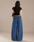 Vintage Double-Pleat Wide-Leg Jeans