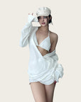 4-Piece Bikini and Shirt Set (Includes Belt)