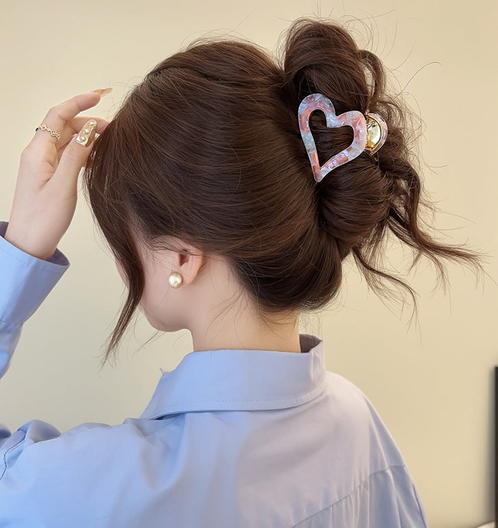 Heart-Shaped High Ponytail Hair Clip