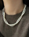 Swarovski Double-Layer Pearl Necklace