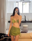 Velvet Bikini 3-Piece Set  