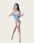 Sweet Maid Lingerie Costume with Stockings and Feather Duster