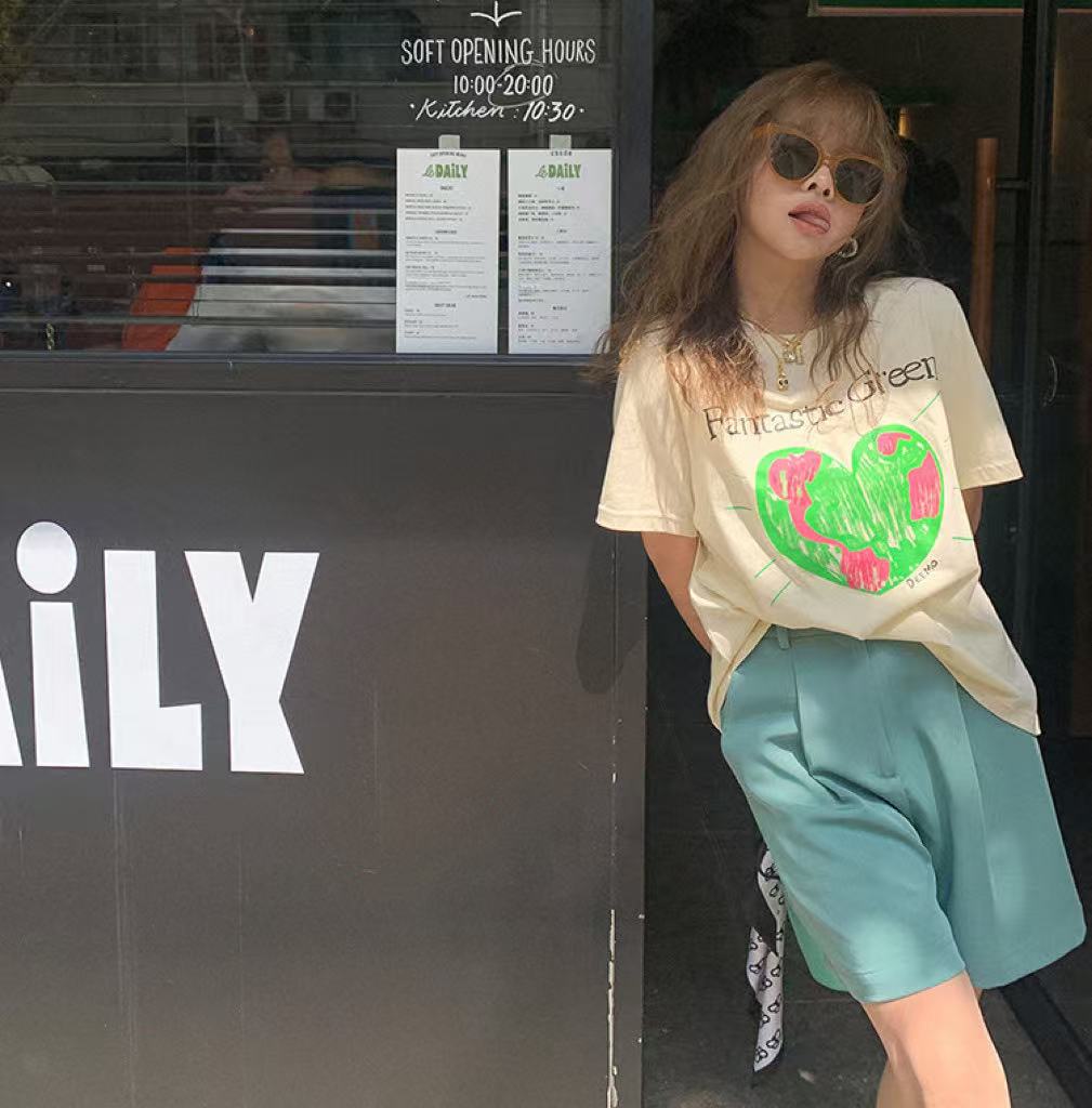 Korean Streetwear Brand IUNN IUNN Cotton Casual Tee