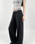 Ultra Draped Loose Straight-Leg “Shaking” Pants