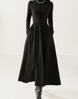 Mock Neck A-Line Dress