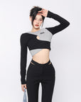 Irregular Color Contrast Ultra Thin Jacket