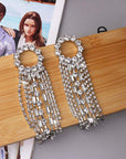 Rhinestone Tassel Earrings