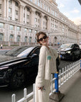 Sequined Argyle Knit Tweed-Style Cardigan (with Brooch)