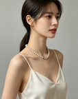 Korean-Inspired Floral Pearl Necklace
