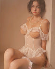 Lace Open-Crotch Backless Underwire Lingerie Bodysuit