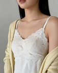 French lace camisole with built-in padded cups