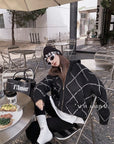 Alpaca-Blend Long-Hair Heavyweight Knit Cardigan