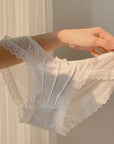 French Light Luxury Ice Silk Pleated Gauze Panties (Pack of 2)