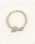Classic Saturn pearl heart bracelet