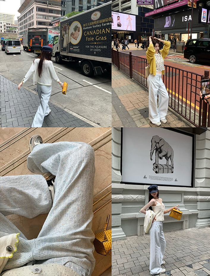 Must-Have Pants! Baby Blue Straight-Leg Floor-Length Jeans