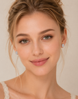 Cushion Cut Halo Stud Earrings