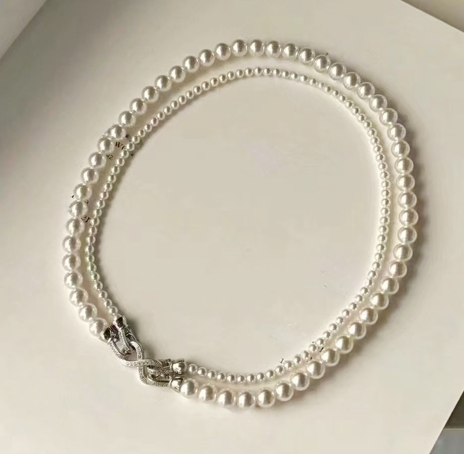 Swarovski Double-Layer Pearl Necklace