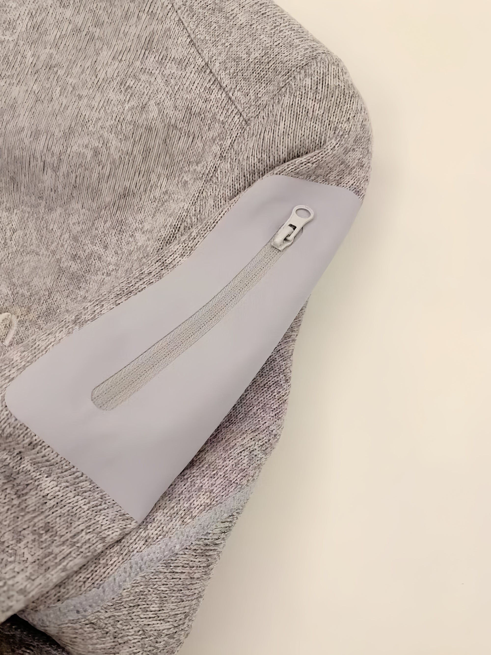 Zip-Up Knitted Hoodie with 3D Embroidered Logo