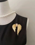 Vintage Retro Wing Brooch Pin
