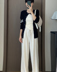 Soft fleece-lined wide-leg pants