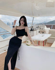 French Dress With Hollowed Out Waist