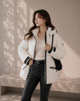 White Duck Down Hooded Jacket