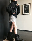 Deluxe Sequin Fringe Skirt