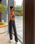 Throwback Still Series of Floor-Length Yoga Casual Sweatpants