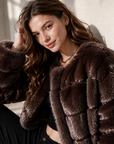 Old-Money Inspired Faux Mink Mid-Length Coat