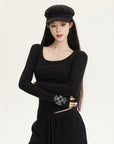 Dark Aesthetic Fleece-Lined Chrome Hearts-Inspired Set
