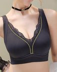 Deep V Lace Shaping Bra (No Panties)