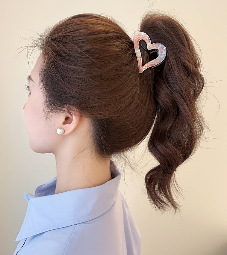 Heart-Shaped High Ponytail Hair Clip