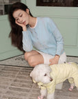 Lake Blue 100% Wool Cardigan