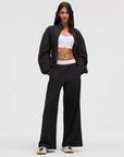 Wide Waistband Casual Wide-Leg Pants