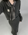 Graphite Grey Chunky Knit Set
