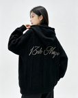 Pearl Embroidered Hooded Cardigan