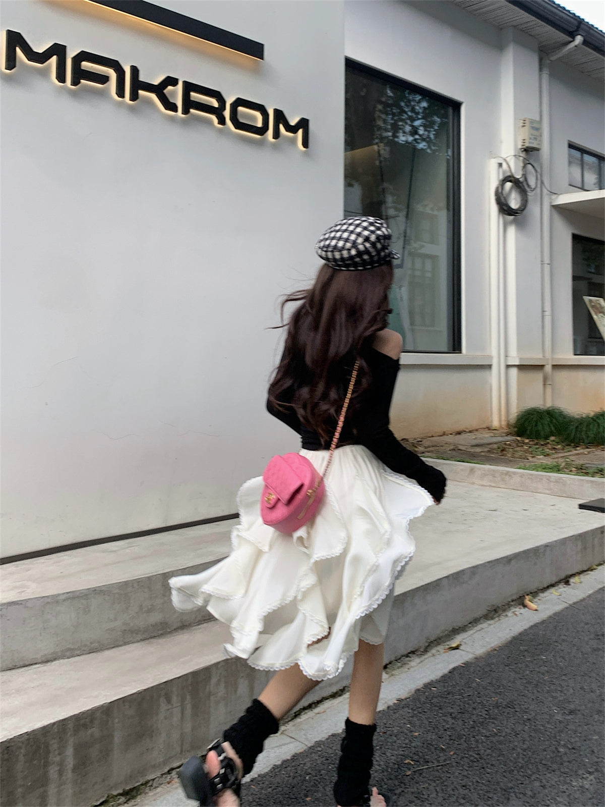 Tencel Drape Asymmetrical Skirt