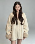 Luxury Faux Mink Fur Jacket