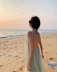 Tencel Airy Mid-Length Beach Dress