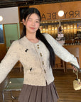 Autumn and Winter Oatmeal Knit Cardigan