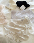 Ice Silk Sexy Lace Pure Desire Mesh Heart Panties (BEIGE)