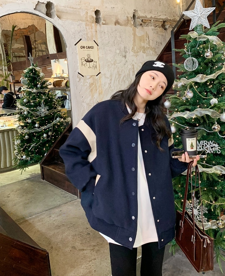 350g Fleece-Lined Thickened Korean-Style Loose Base Layer