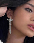 Saturn Tassel Stud Earrings