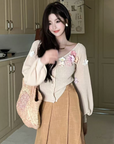 SANDRO MADGE Soft Lantern Sleeve Knit Sweater