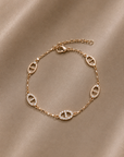 Rhinestone Pig Nose Bracelet