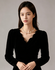 Korean-Inspired Luxury Butterfly Pearl Necklace