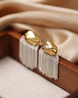 Irregular Tassel Earrings with 925 Hypoallergenic Posts